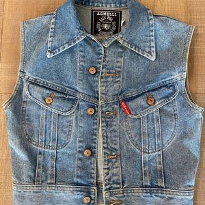 Vintage Claudio Agnelli Denim Vest Size Medium